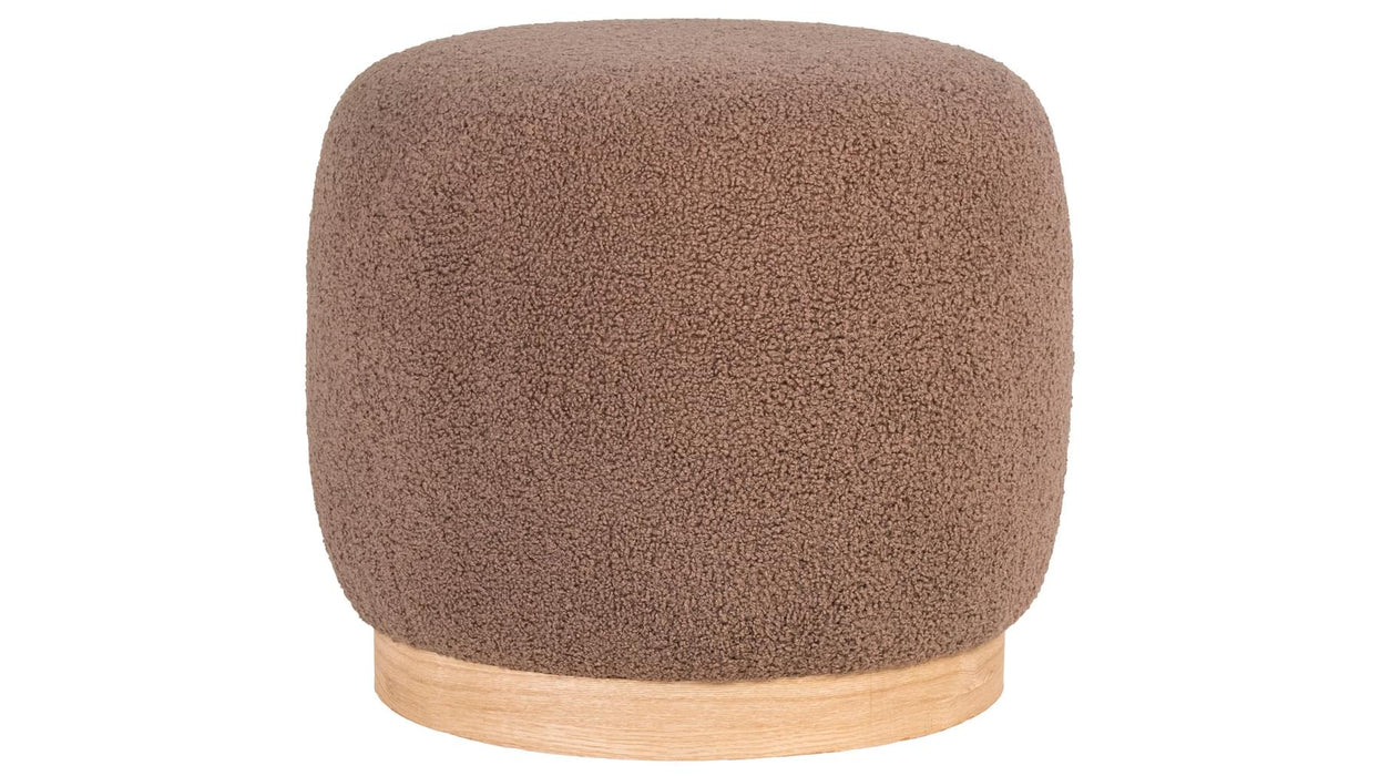 Skammel Bouclé brúnt