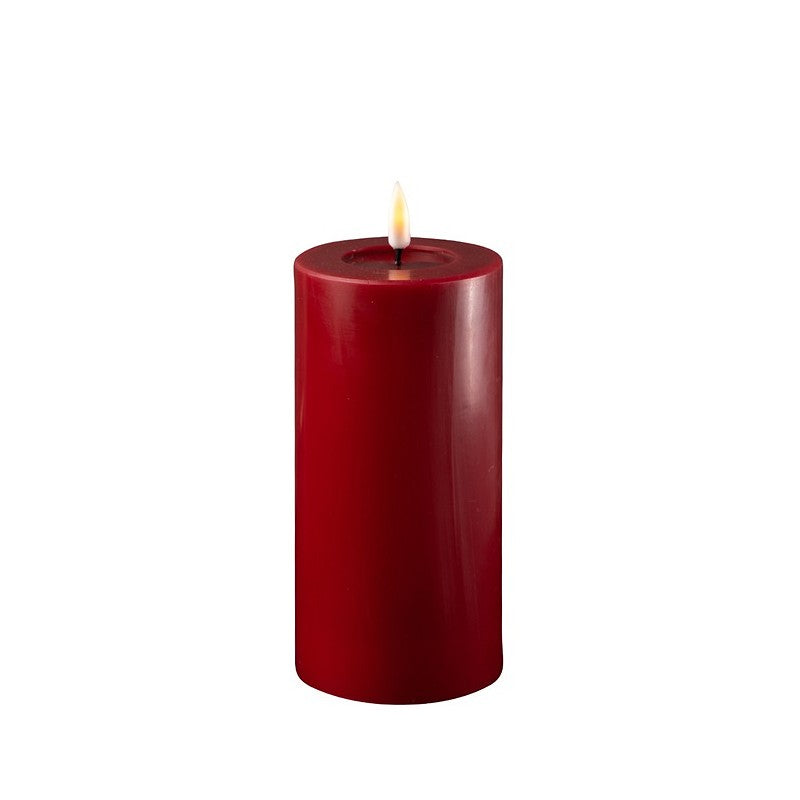 Led kerti bordeaux nokkrar stærðir
