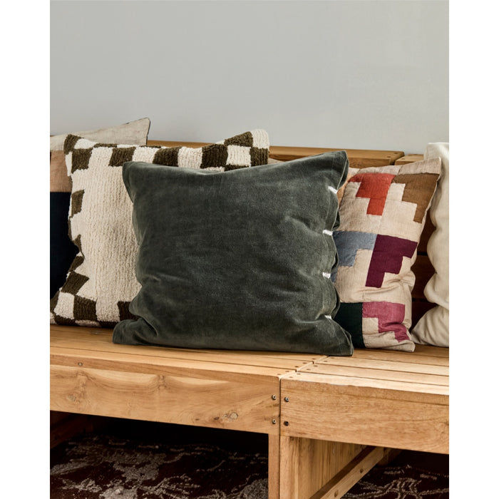 Púði Velvet dökk grænn