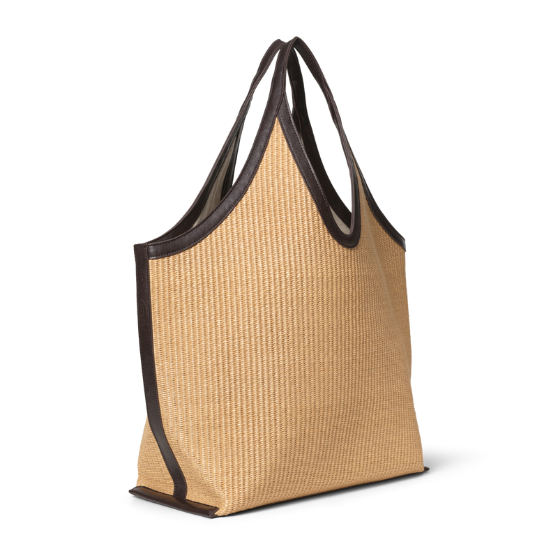 Hliðartaska Woven straw icon tote large