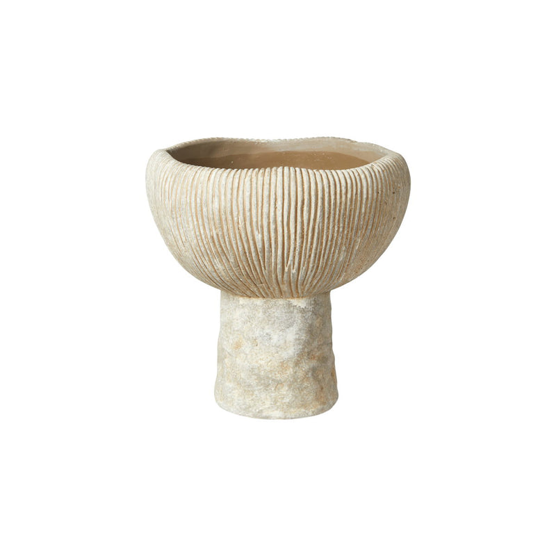 Vasi sement beige 2 stærðir