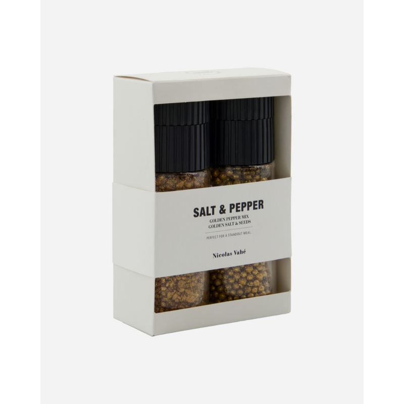 Gjafasett Piparmix & salt seeds gull