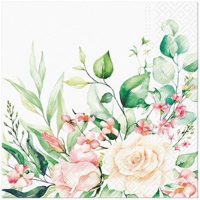 Servíettur Floral moments