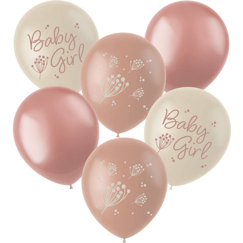 Blöðrur baby girl 6 stk