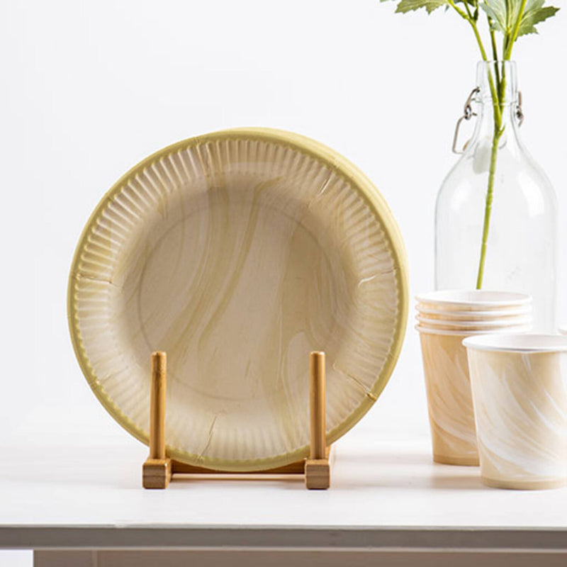 Pappadiskar marmara beige 23cm