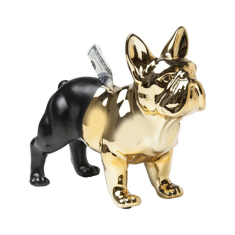 Sparibaukur bulldog svartur/gylltur