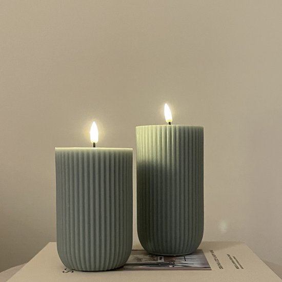 Led kerti solid stripe græn