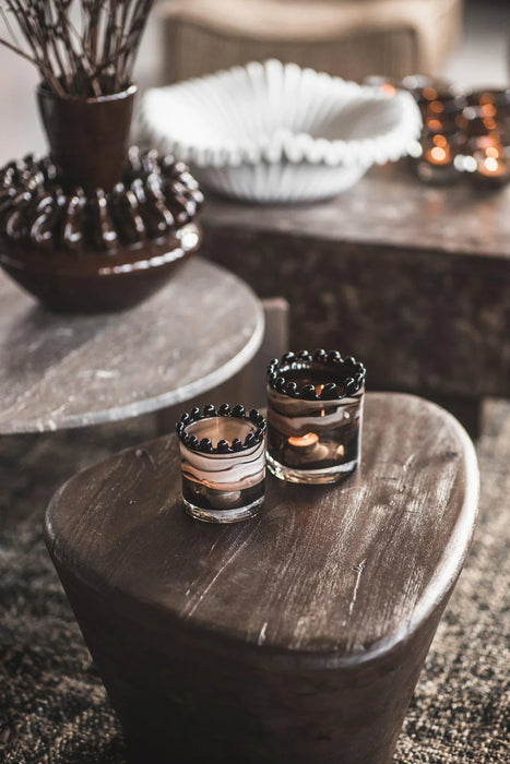 Kertaglas Dolce brúnt 2 stærðir