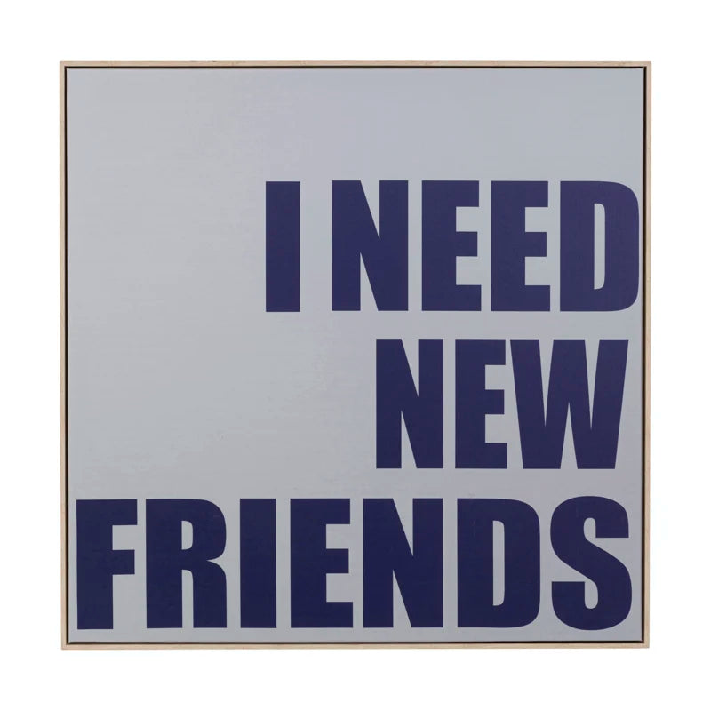 Mynd New friends 80x80cm