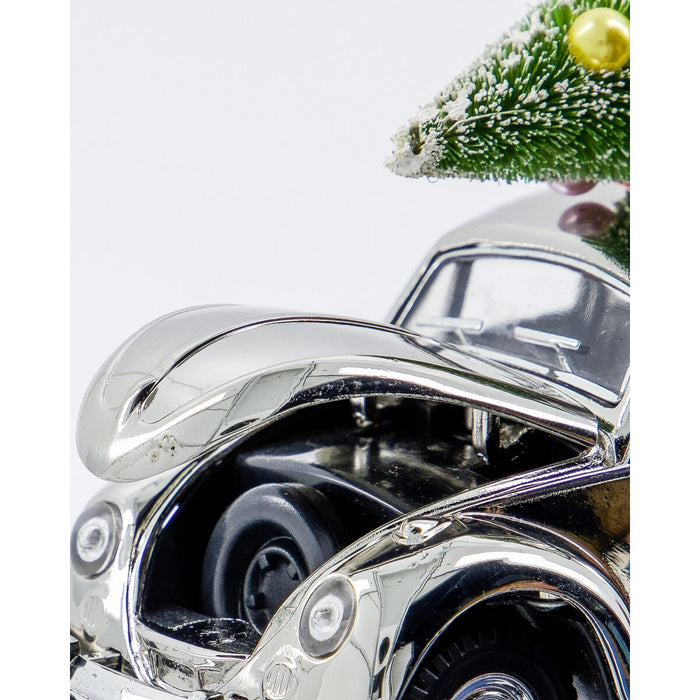 Jólabíll silfur 2 stærðir