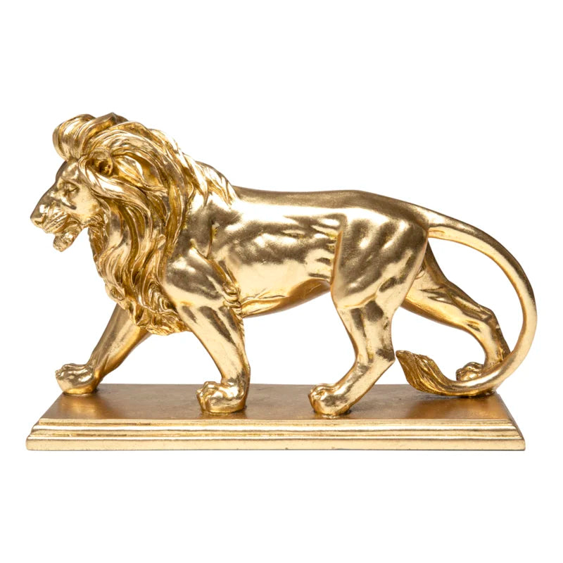 Stytta Lion gyllt