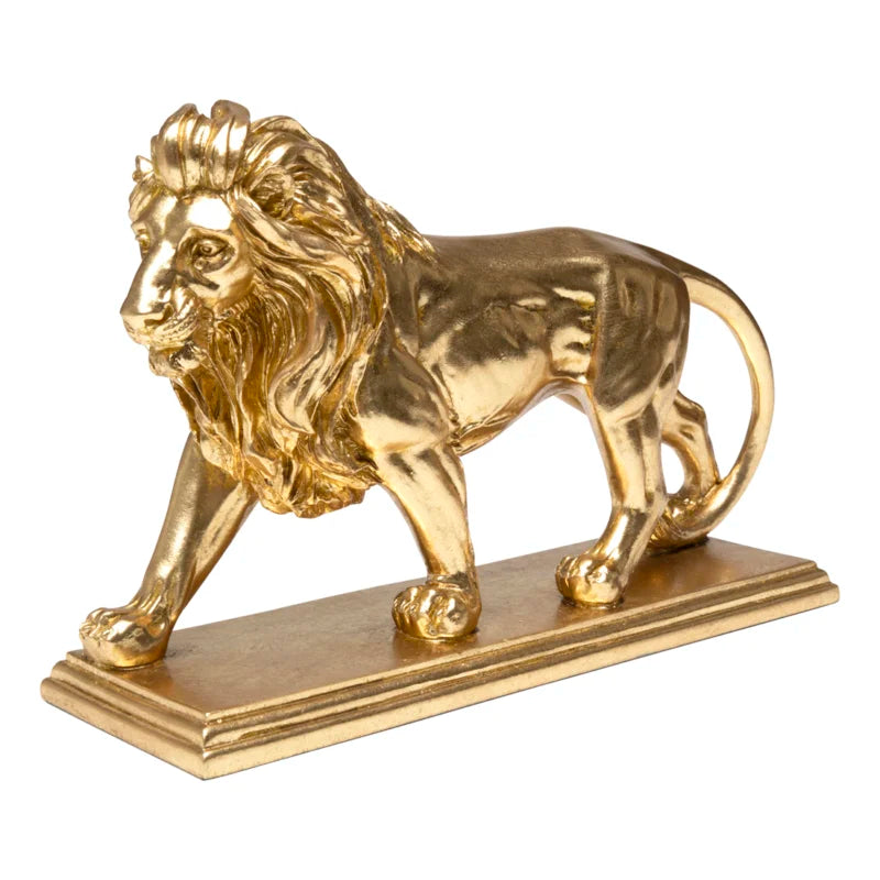 Stytta Lion gyllt