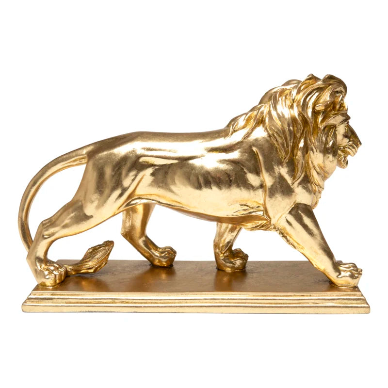 Stytta Lion gyllt