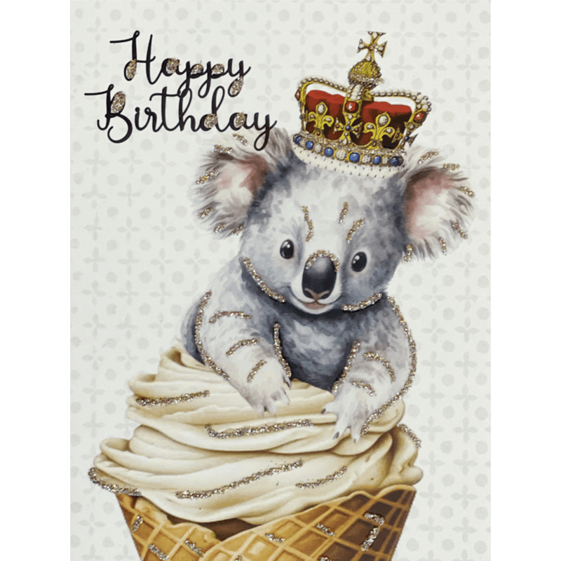 Kort "happy birthday" koala