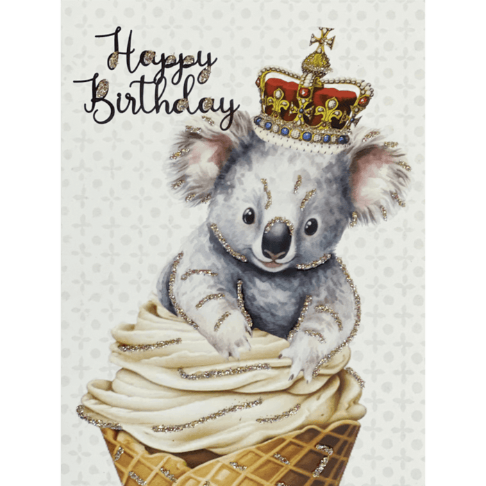 Kort "Happy Birthday" Koala