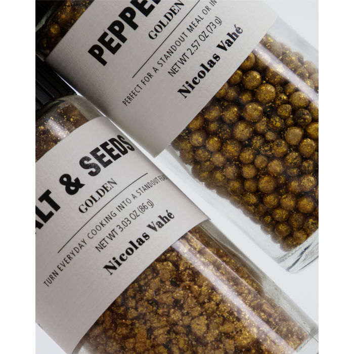 Gjafasett Piparmix & salt seeds gull