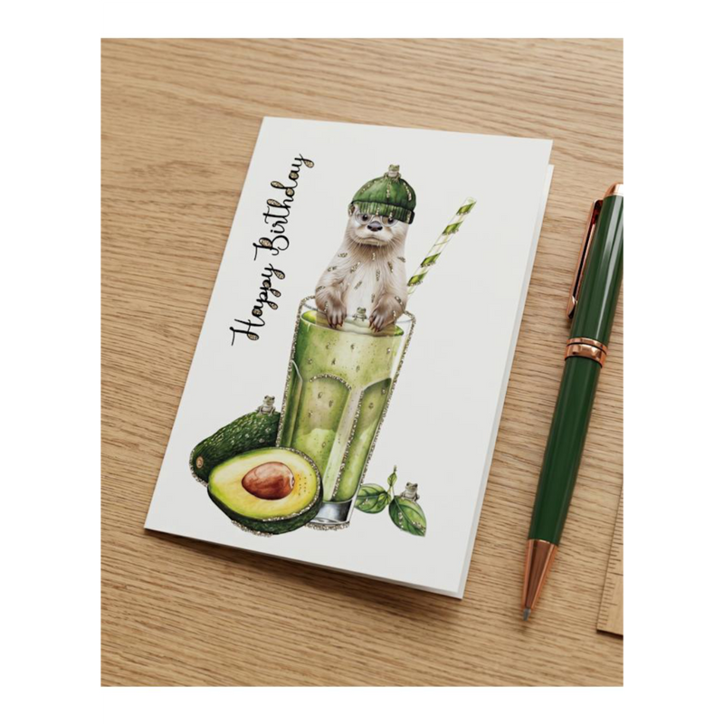 Kort Happy birthday avacado juice