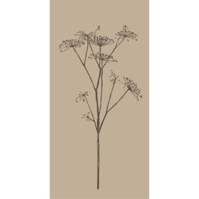 Servíettur brún blóm