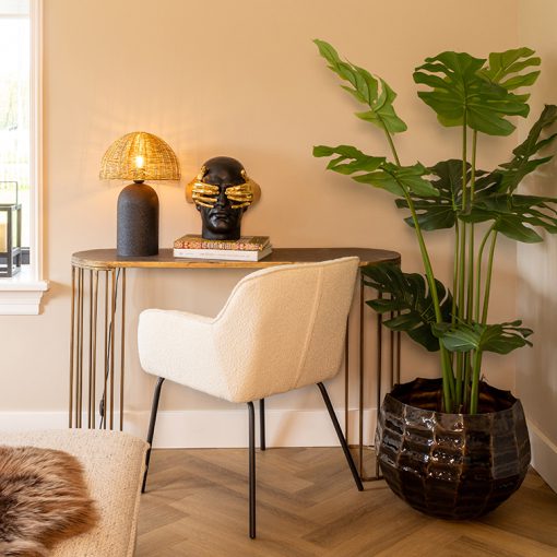 Borðlampi svartur/brass