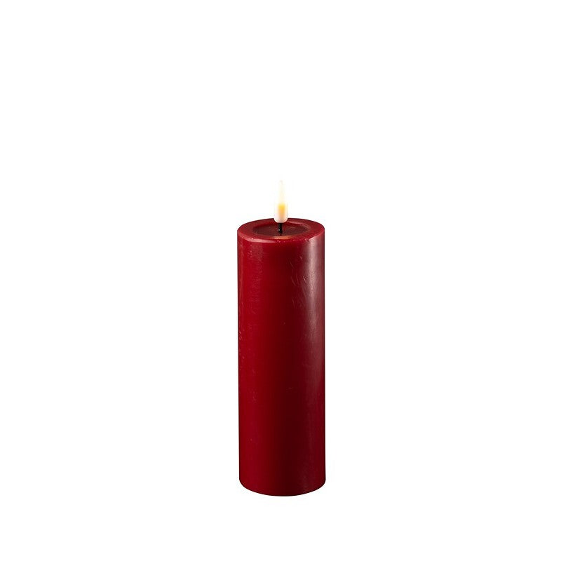 Led kerti bordeaux nokkrar stærðir