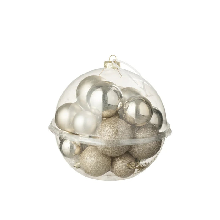 Jólakúlur í kúlu 24 stk