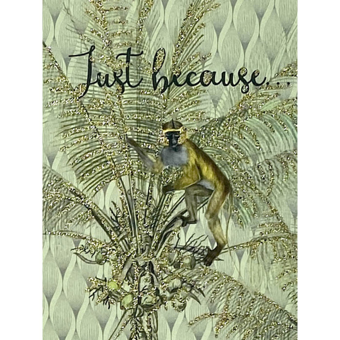 Kort Api í tré "Just because"