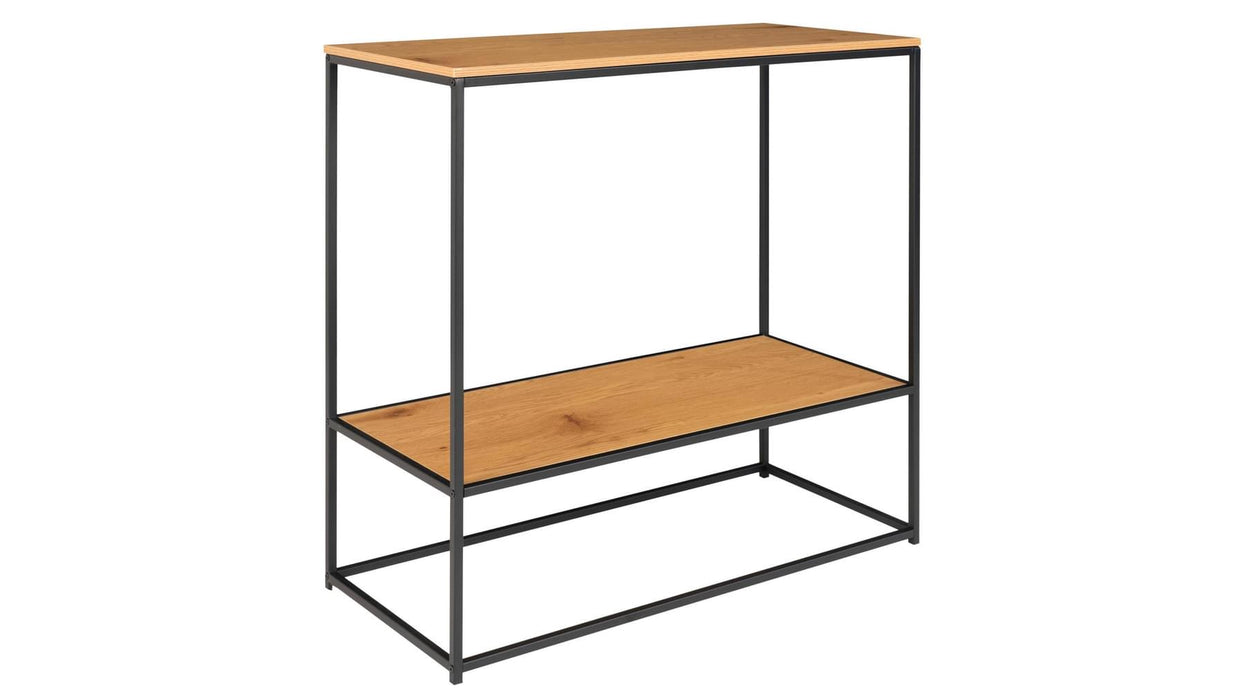 Hliðarborð m/hillu natur