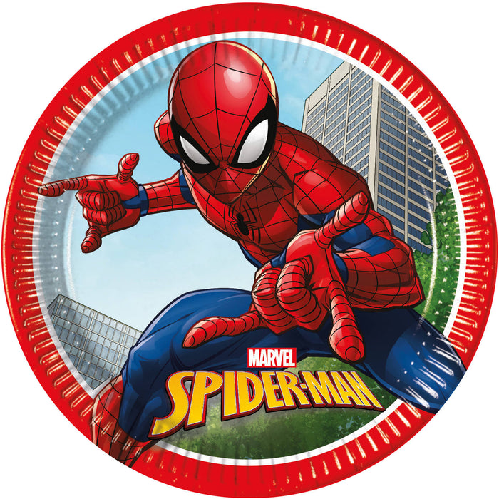 Pappadiskar Spiderman 8 stk