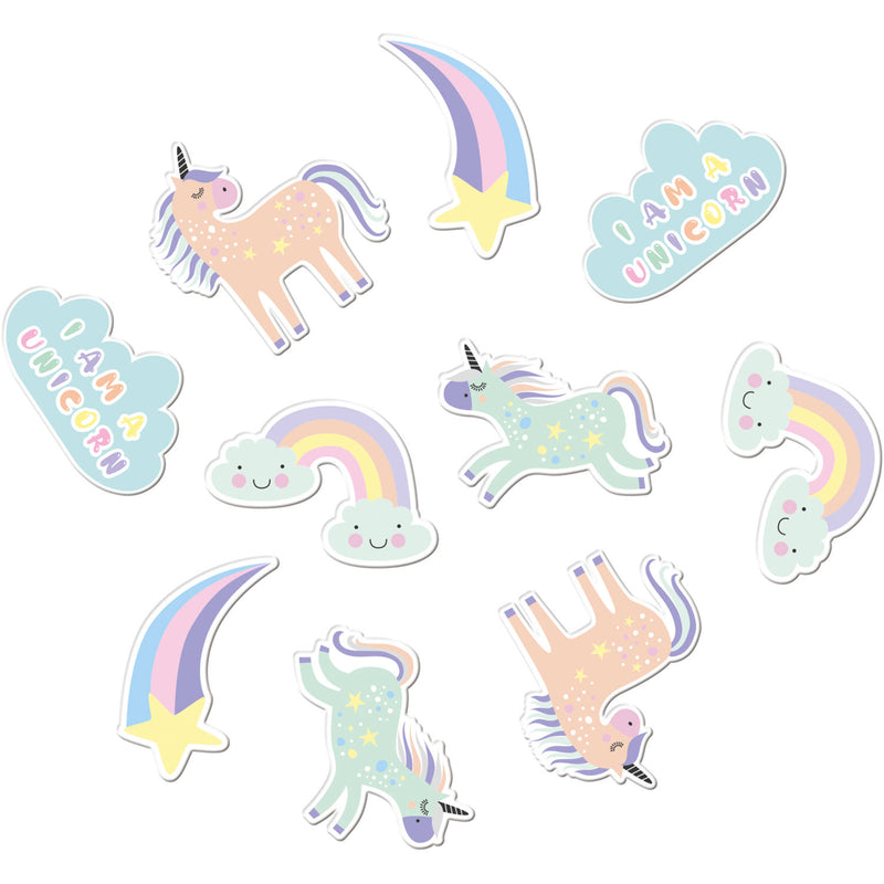 Borðskraut unicorn & regnbogar
