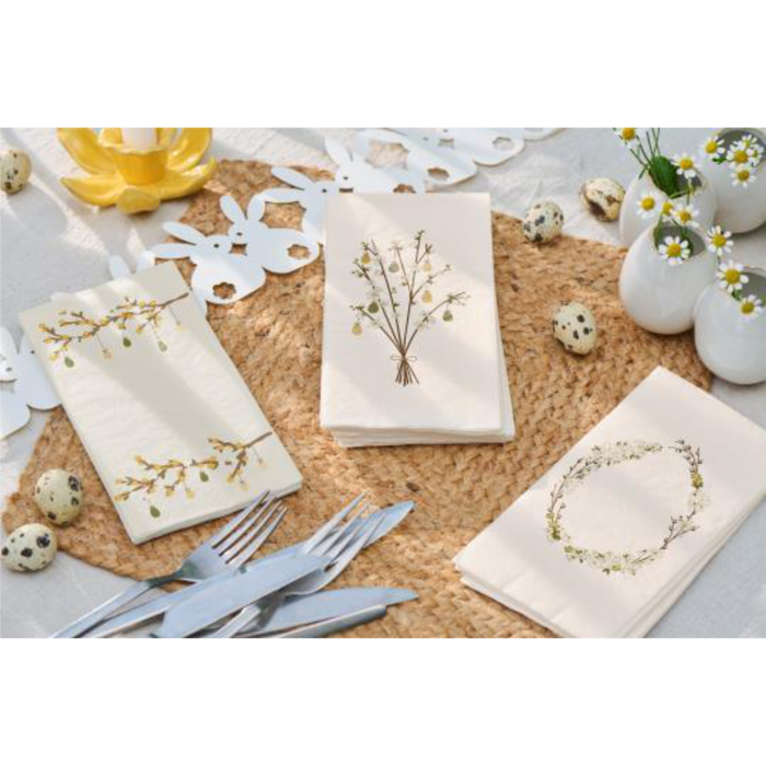 Servíettur páskagreinar