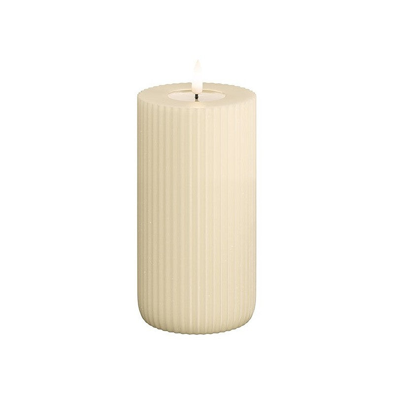 Led kerti solid stripe creme