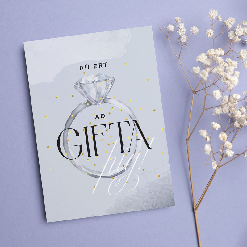 Tækifæriskort "Þú ert að giftast"