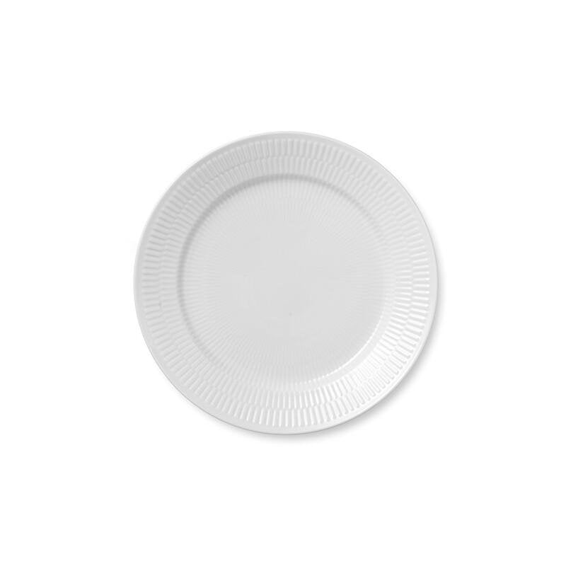 White Fluted diskur 27cm