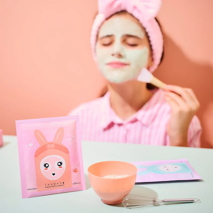 Andlitsmaski Pink-lychee