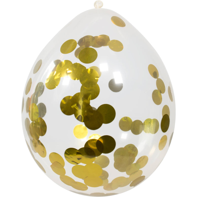 Blöðrur confetti gull 4 stk