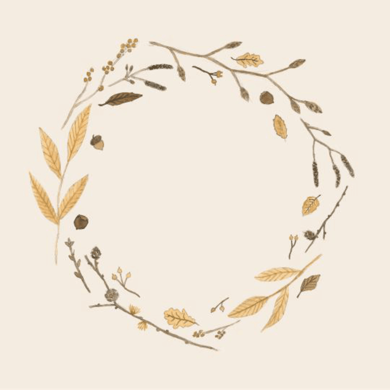 Servíettur Autum wreath