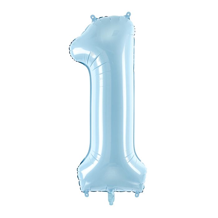 Helíum tölustafablaðra 0-9 blá