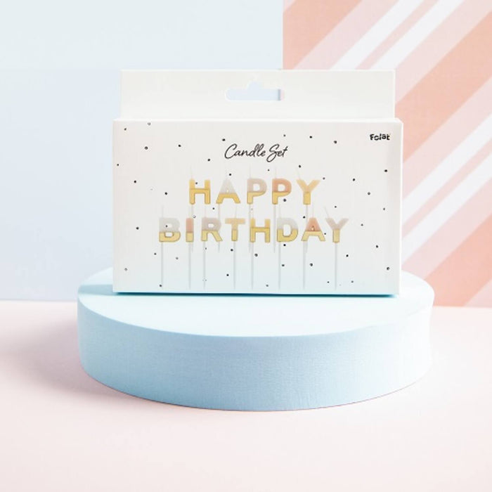 Kerti "Happy Birthday" Pastel