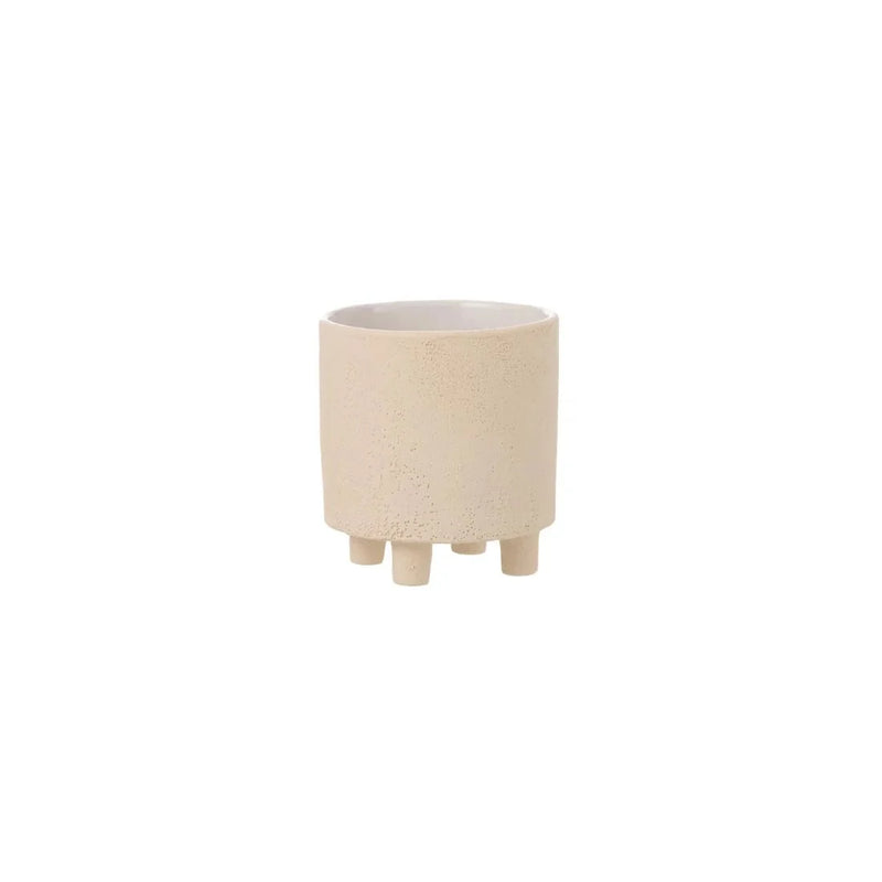 Blómapottur á fótum beige
