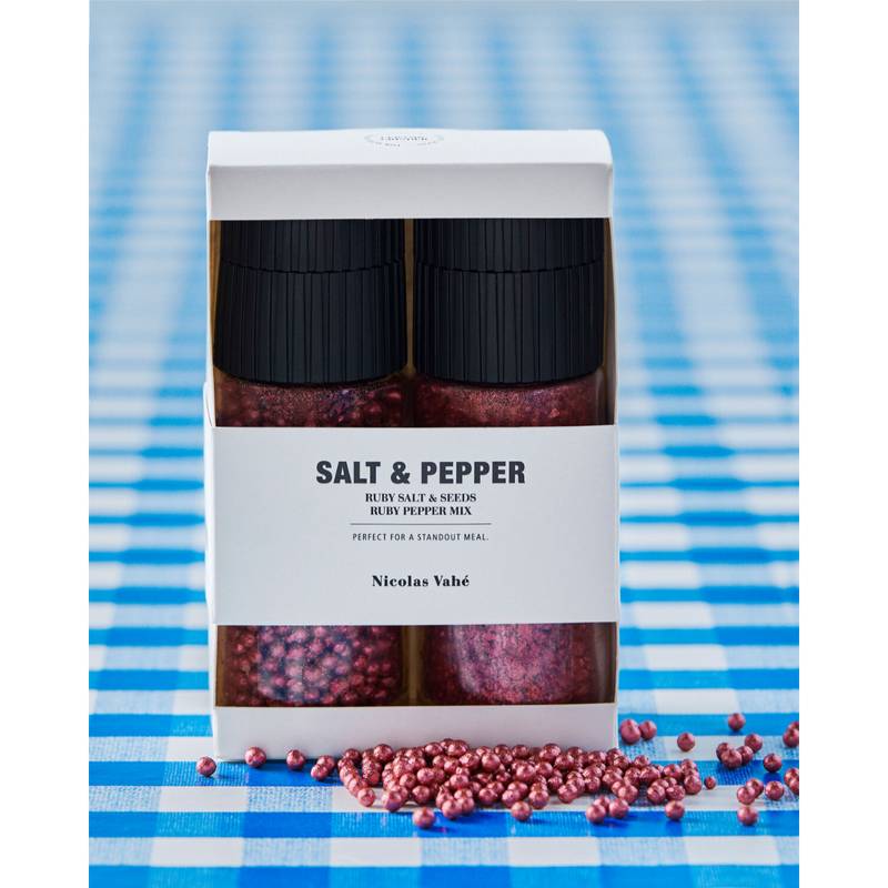 Gjafasett Ruby salt & seeds + pepper mix