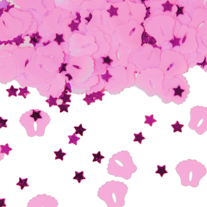 Confetti barnafætur bleikir