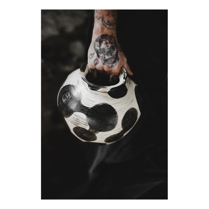 Vasi Get inked hvítur/svartur