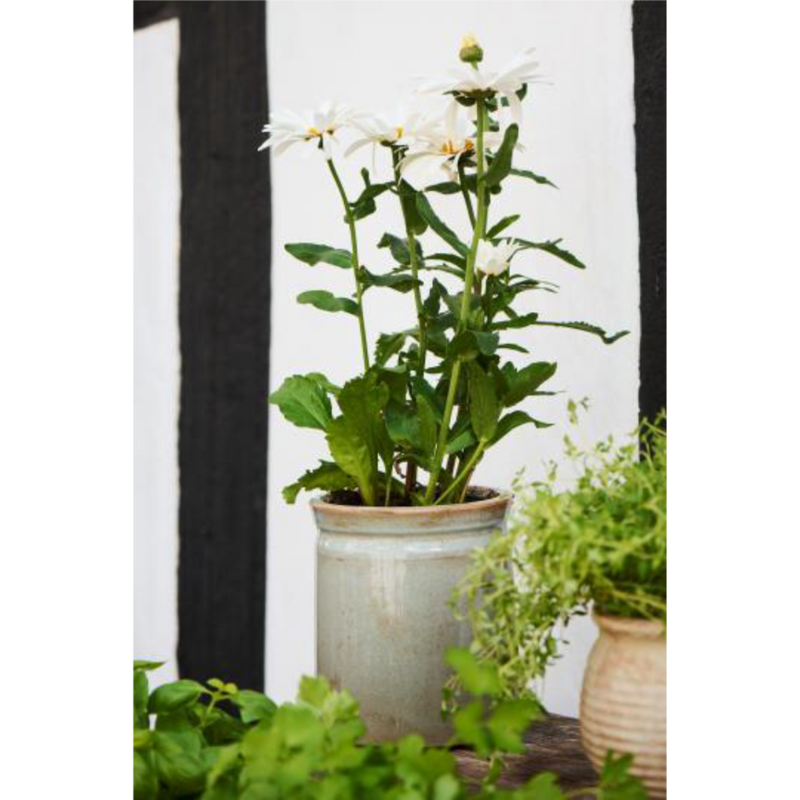 Blómapottur ljós grár 17cm
