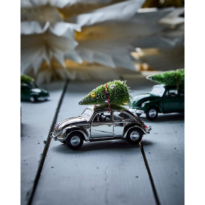 Jólabíll silfur 2 stærðir