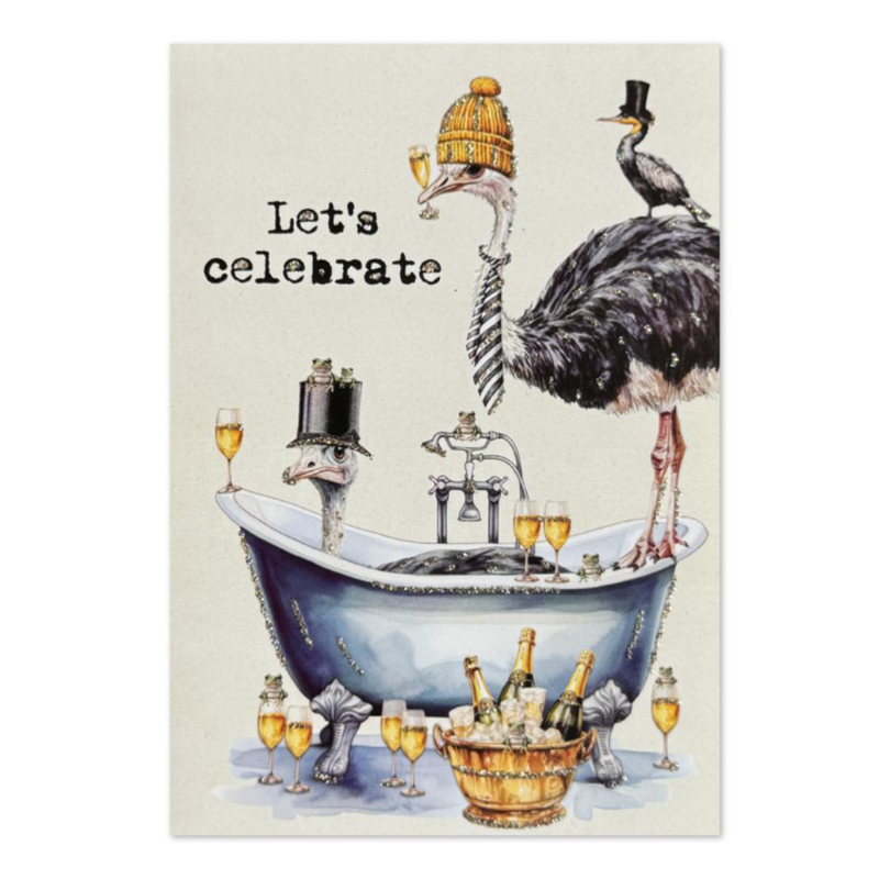 Kort Let's celebrate bathtub