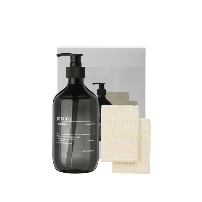 Gjafasett uppþvottalögur & tuskur