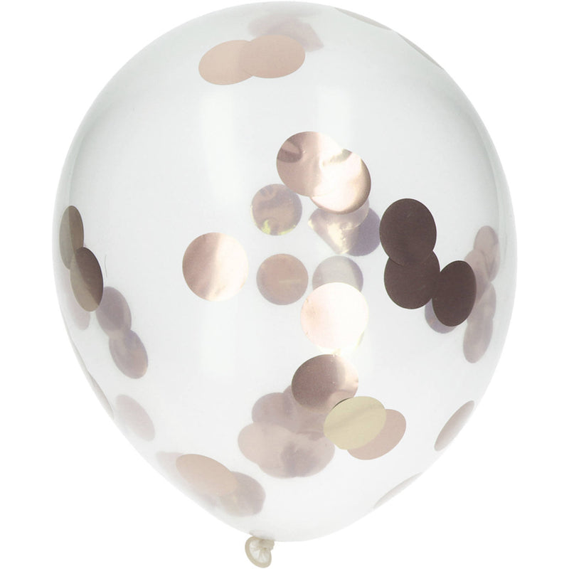 Blöðrur confetti rosegold 4 stk