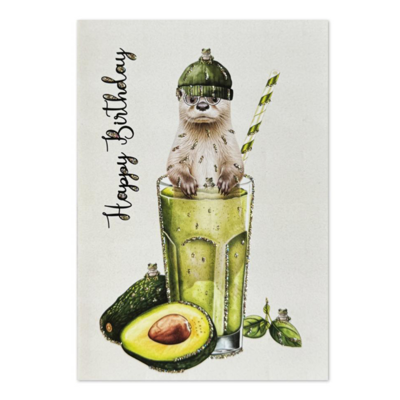 Kort Happy birthday avacado juice