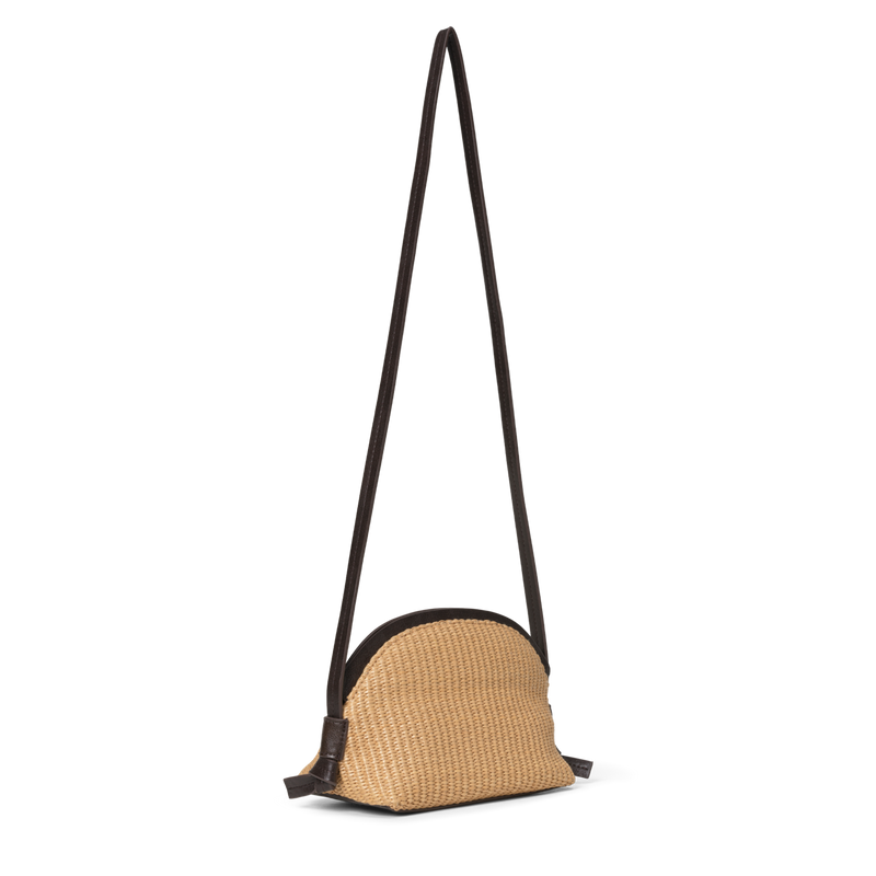 Hliðartaska Woven straw crossbody small