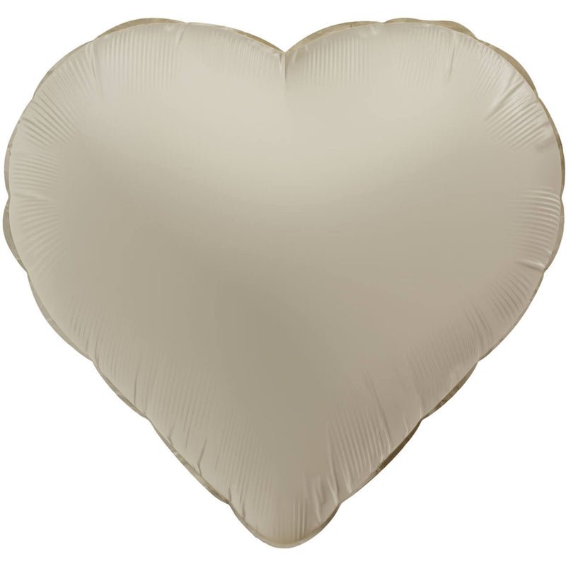 Helíumblaðra hjarta matt 45cm